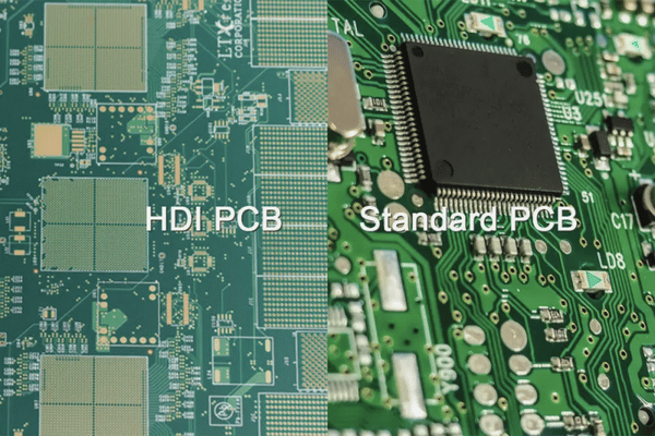 HDI versus standard multilayer PCB comparison with aspect ratio