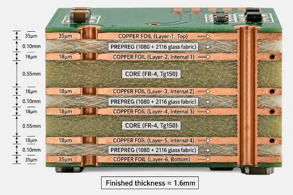 PCBark 6-Layer PCB Fabrication Process Detail