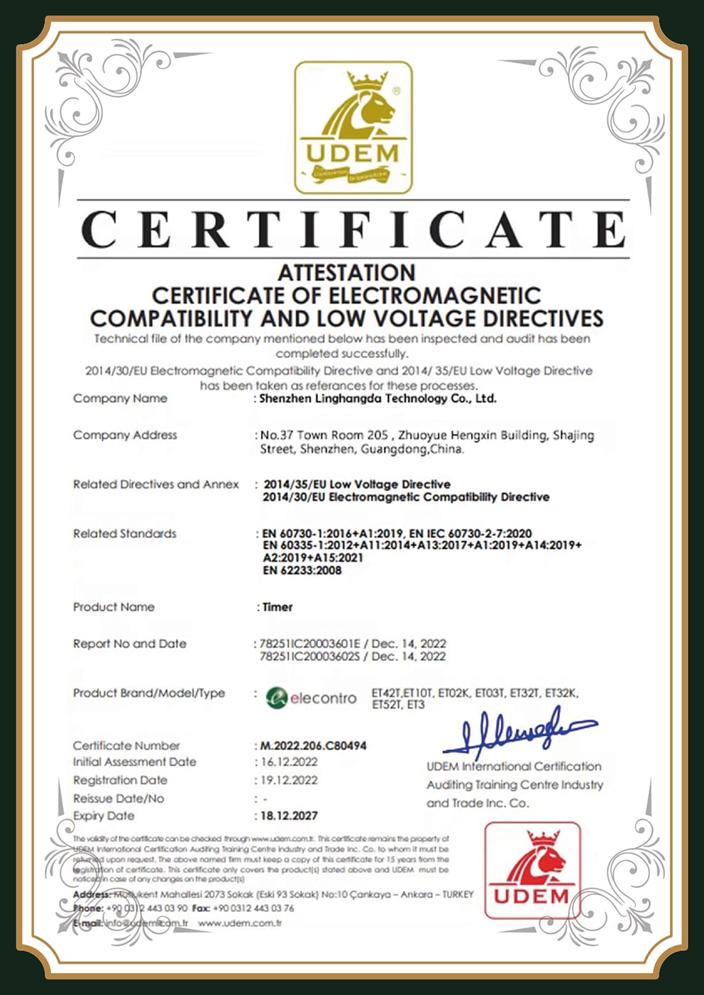 CE Marking Certification