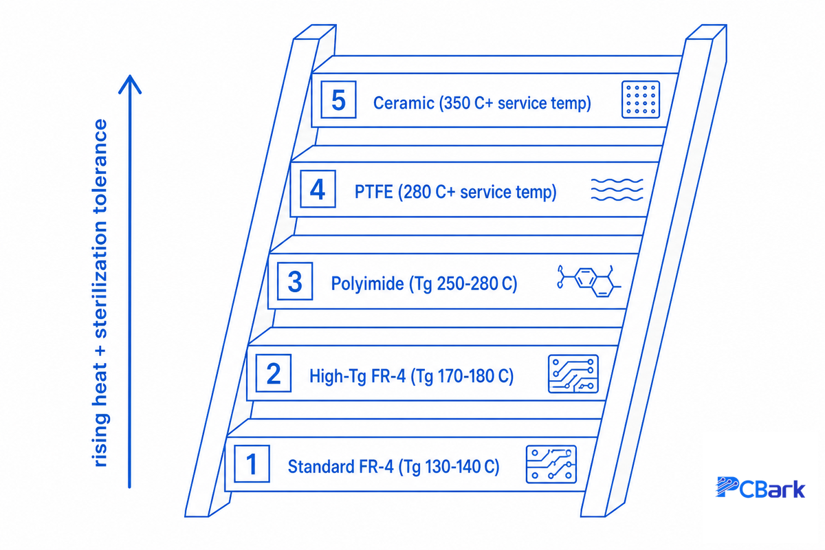 Medical PCB Materials: The Substrate Decision Ladder — PCBark