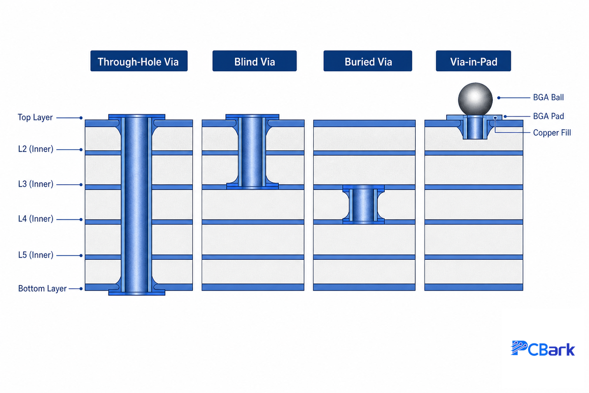 HDI Vias: The Via Strategy Spectrum — PCBark