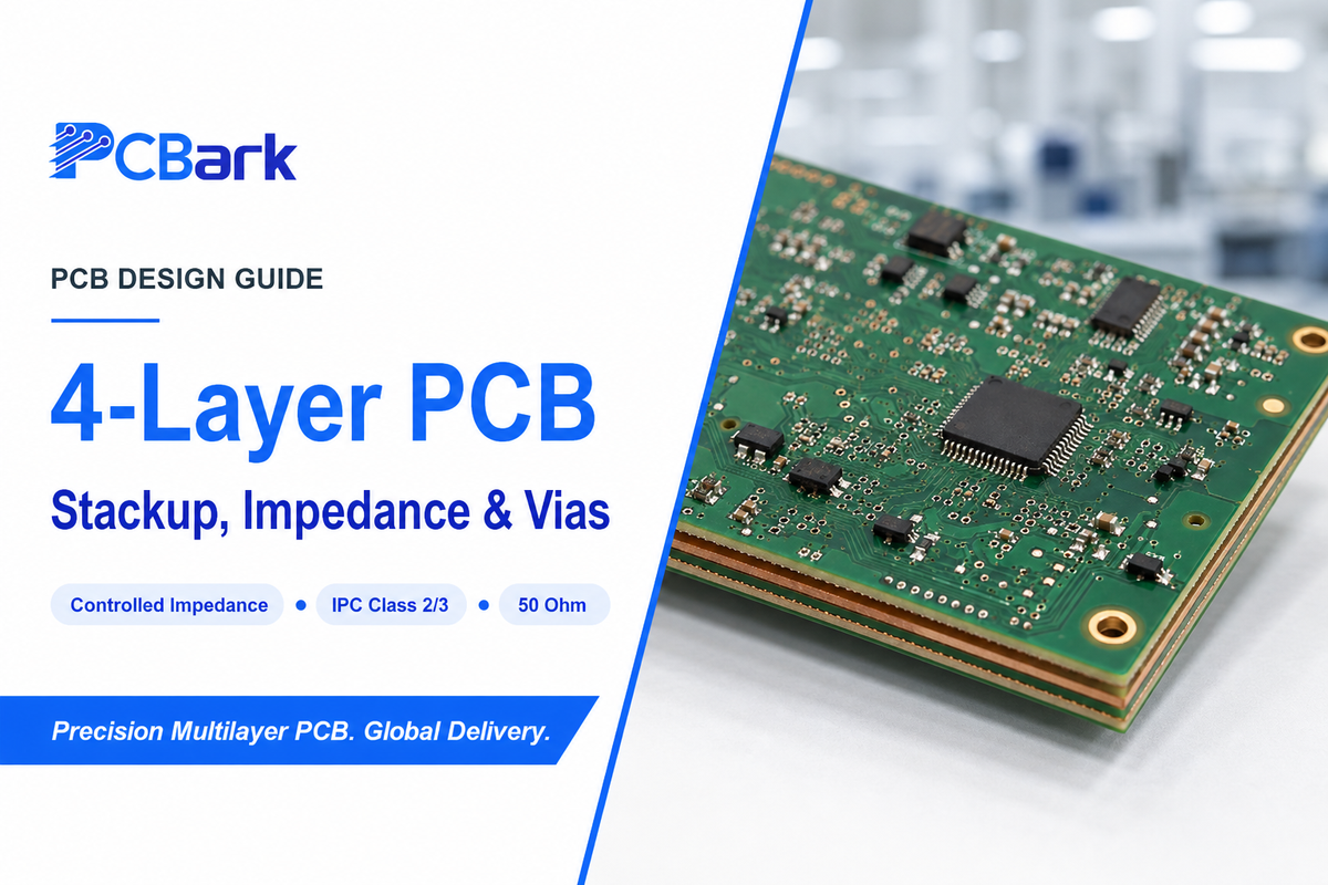 4 Layer PCB Design Guide: Stackup, Impedance & Vias (2026)