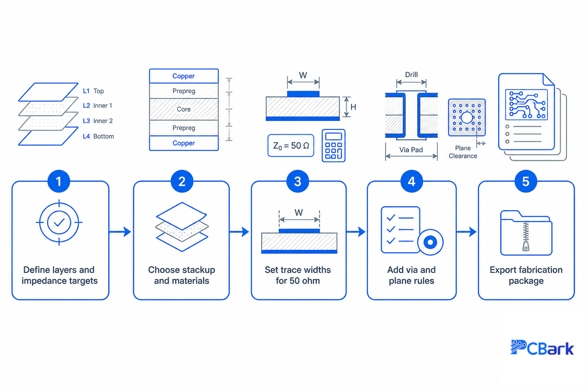 The 5-Stage Stackup Setup Workflow: from EDA tool to fabrication package — PCBark