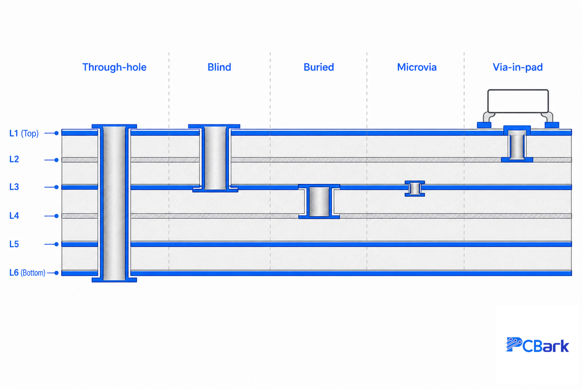Via Strategy: The 6-Layer Via Compatibility Index — PCBark