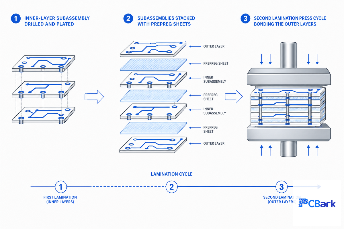 Sequential Lamination, Why 8-12 Layer Boards Cost and Take Longer to Build — PCBark