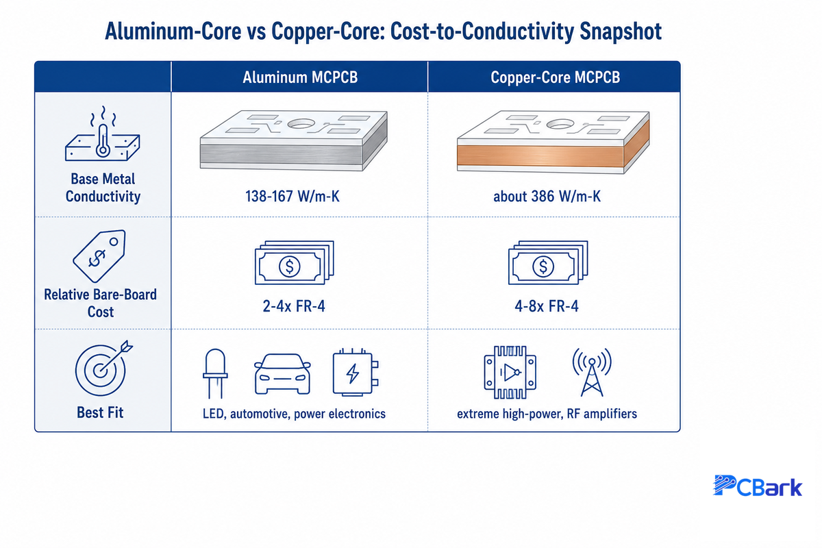[Named Hook] Aluminum-Core vs Copper-Core Cost-to-Conductivity Snapshot — PCBark