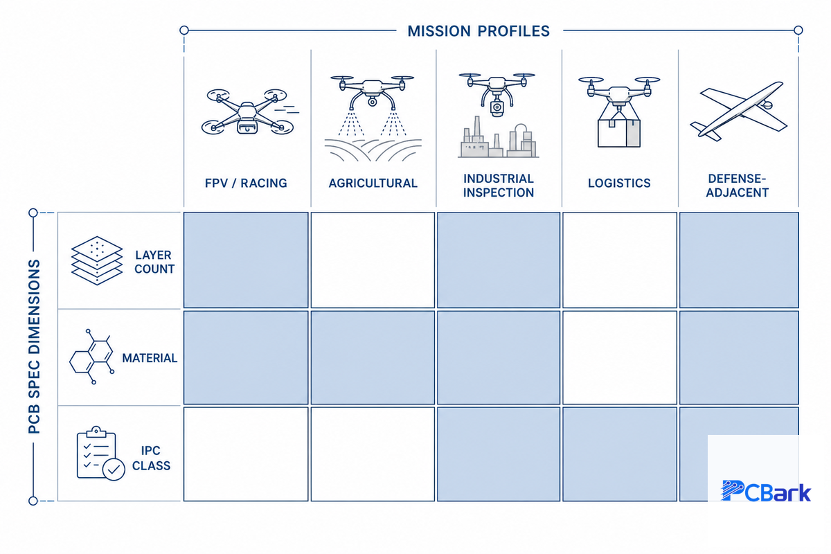 The 9-Profile Drone Duty-Class Matrix — PCBark