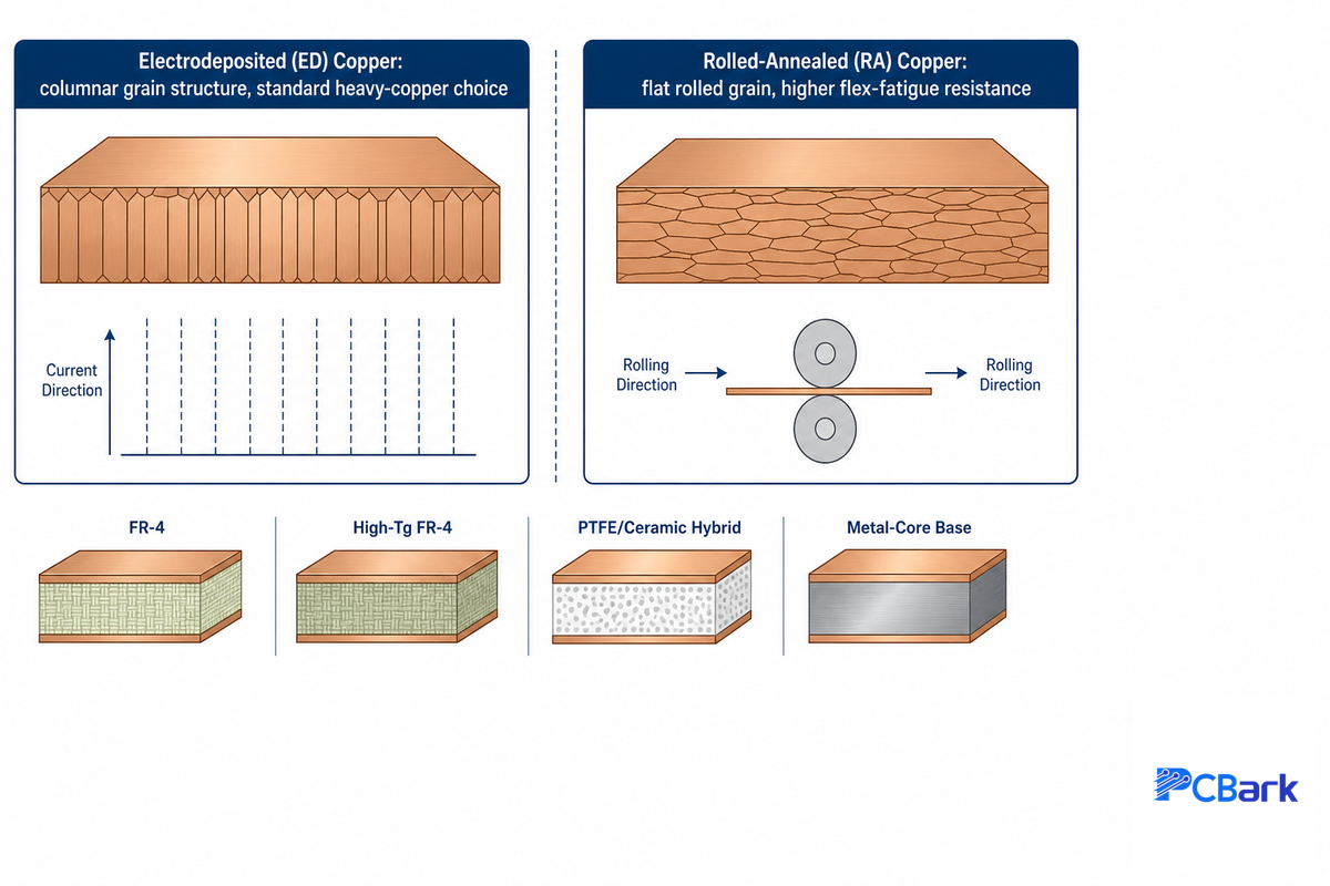 Materials Science: Copper Foil Types & Laminate Selection — PCBark
