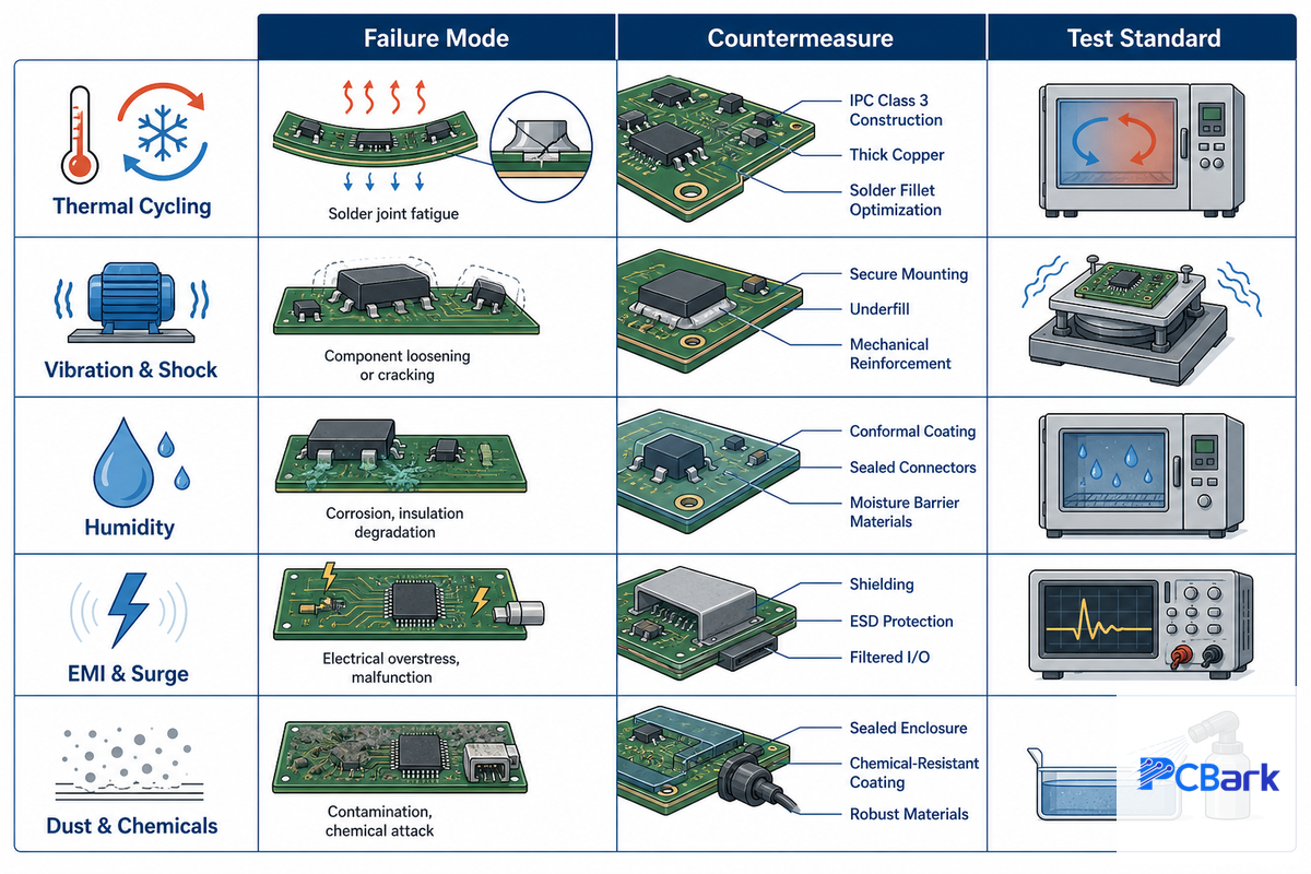 The 5 Environmental Stressors: A Ruggedization Grid — PCBark