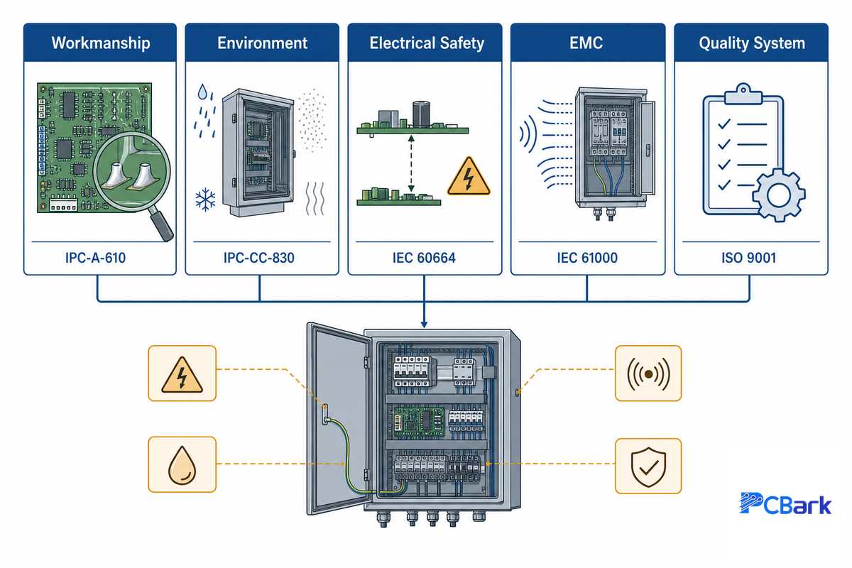 Standards & Compliance for Industrial Control Boards — PCBark