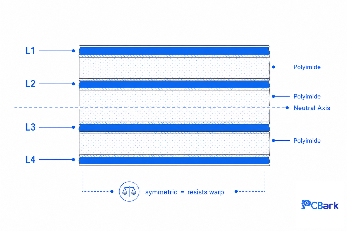Symmetric Stackup and the Neutral-Axis Stackup Rule — PCBark