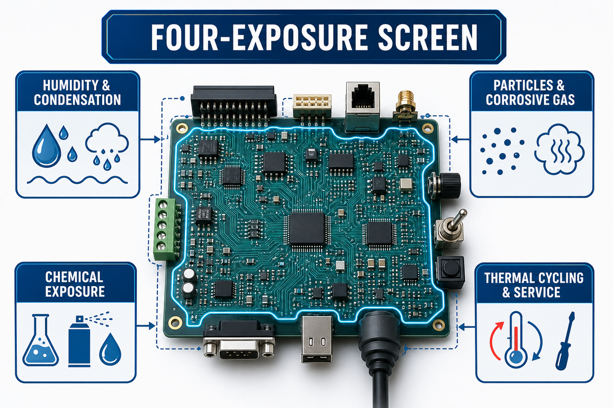 The Four-Exposure Coating Screen: when a PCB needs coating — PCBark