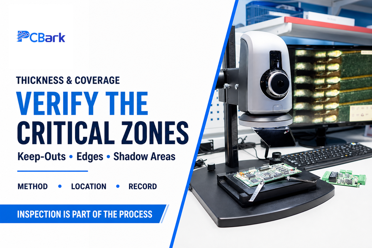 Thickness, coverage, keep-outs, and inspection — PCBark