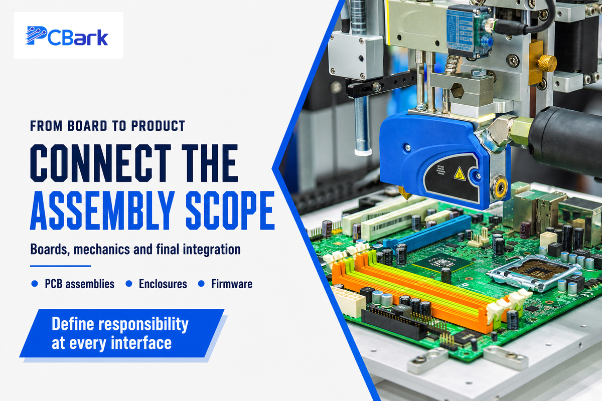 Board production is one part of the mechanical, firmware and final-integration scope described by manufacturers.