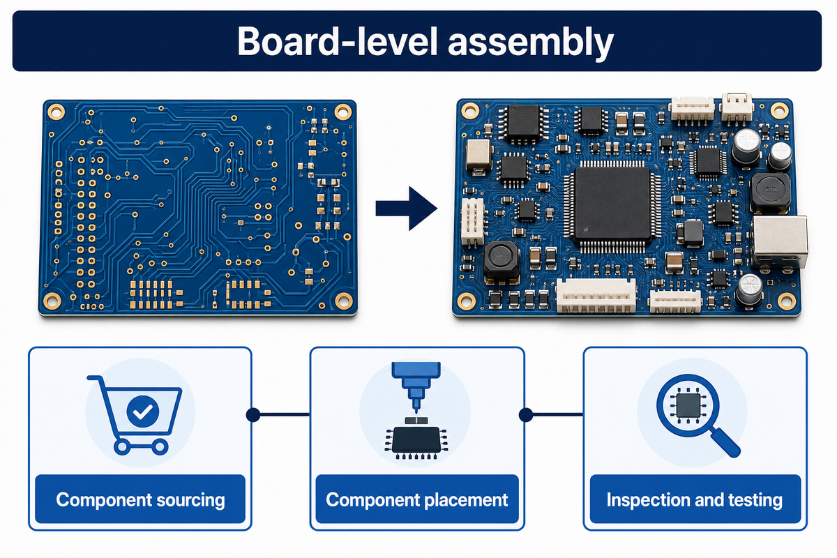 Supplier selection begins with actual component assembly, rather than bare-board production alone.