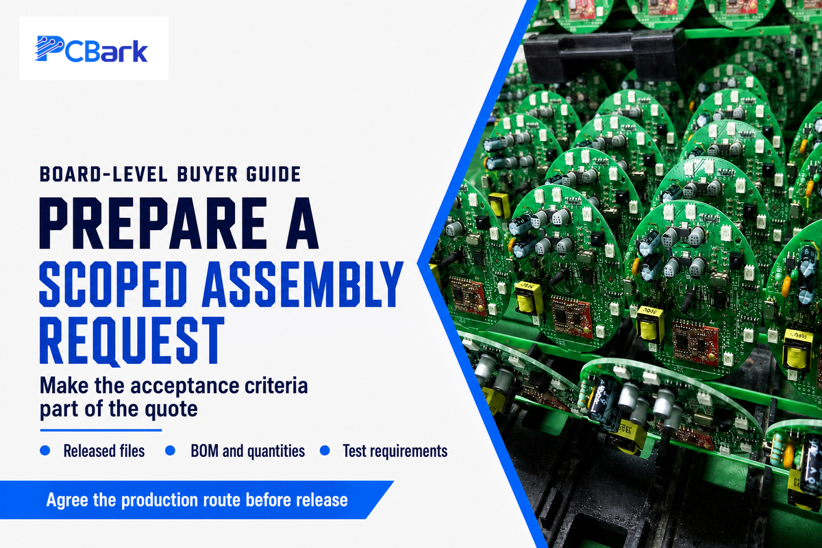 Send released files, BOM, quantities and acceptance criteria so the assembly quote covers the required deliverable.